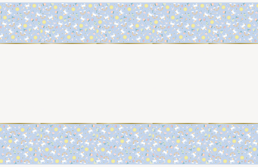 Nappe Licorne en plastique 2.13m