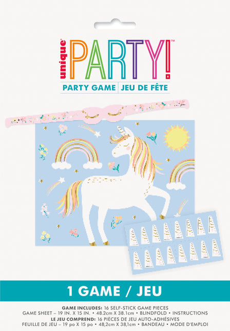 Jeu de fête pour 16 licornes délicates