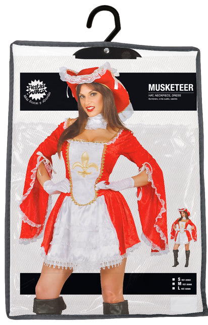 Costume de mousquetaire rouge et blanc