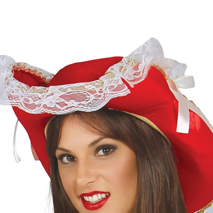 Costume de mousquetaire rouge et blanc
