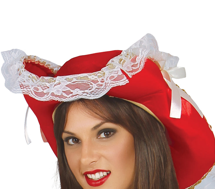 Costume de mousquetaire rouge et blanc