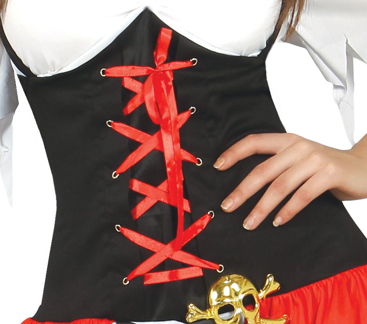Piratesuit Ladies Red Deluxe
