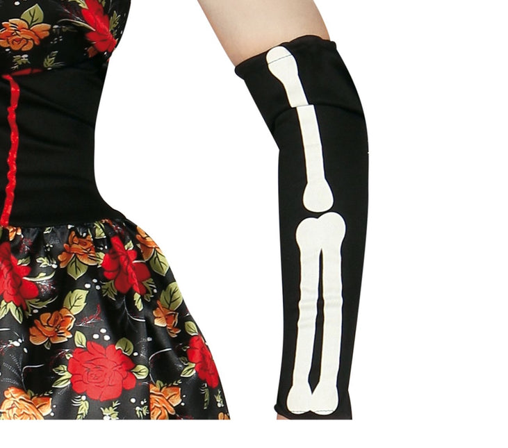 Costume d'Halloween Robe Femme Squelette Jour des Morts