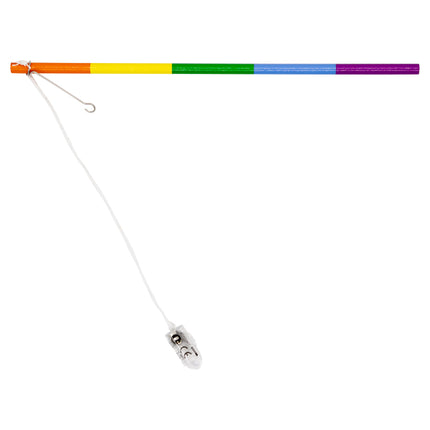 Bâton de lanterne avec lumière LED Bois arc-en-ciel 30cm