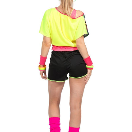 80's aerobic set neon - Partywinkel - 8720059066124