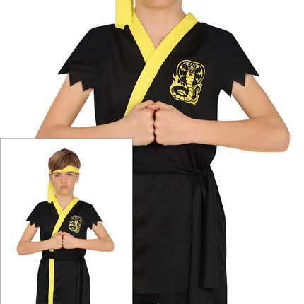 Costume de Ninja Noir Jaune Garçon