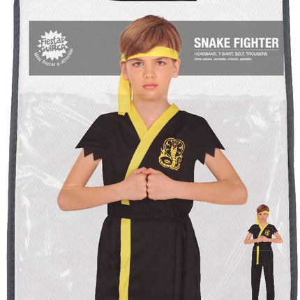 Costume de Ninja Noir Jaune Garçon