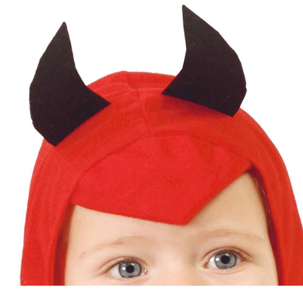 Costume d'Halloween Diable Bébé Rouge Noir