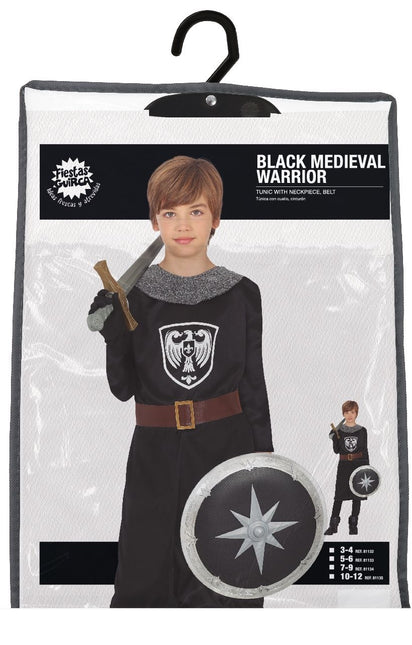 Costume de chevalier garçon noir
