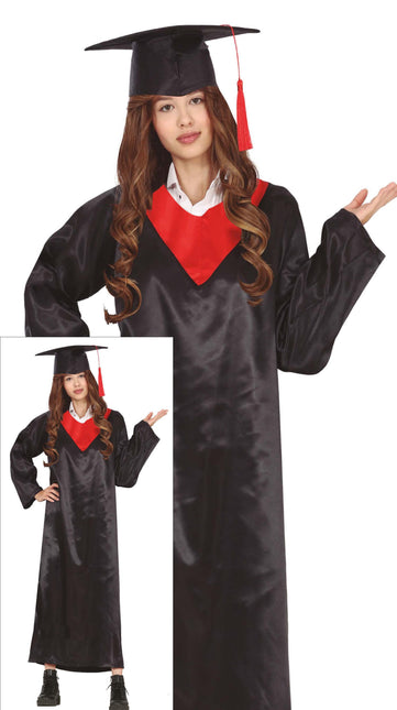Robe de fin d'études Noir Rouge Dames