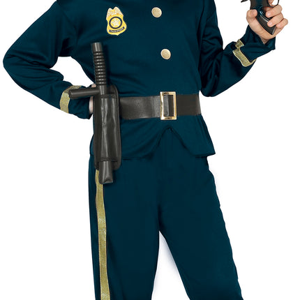 Costume de police enfant or