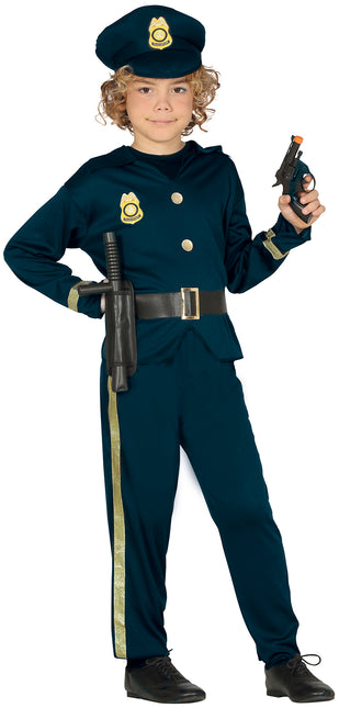 Costume de police enfant or
