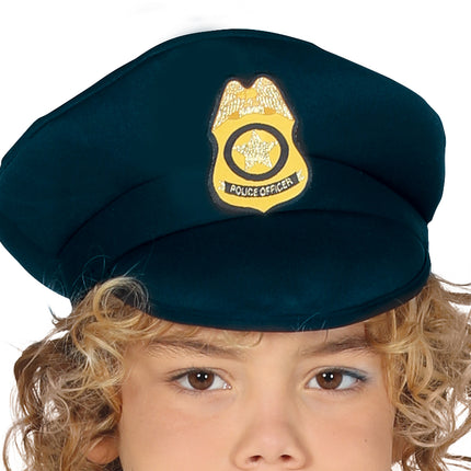 Costume de police enfant or