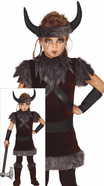 Costume de viking garçon brun