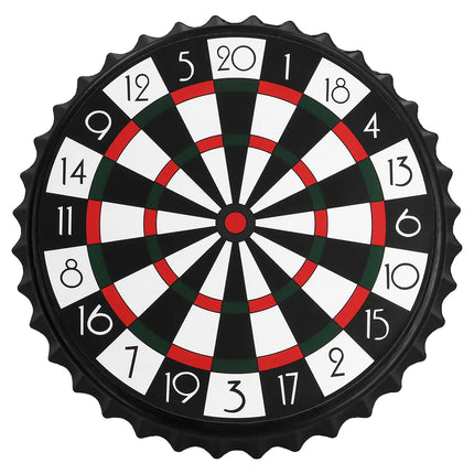 Kit de jeu à boire « Drink & Dart » (cible de fléchettes de 25 cm, 6 capsules de bière)