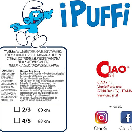 Costume de bébé schtroumpf