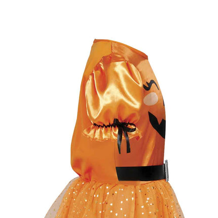 Robe d'Halloween orange pour enfant, style sorcière