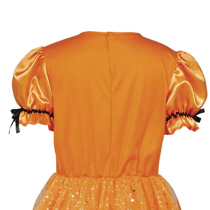 Robe d'Halloween orange pour enfant, style sorcière