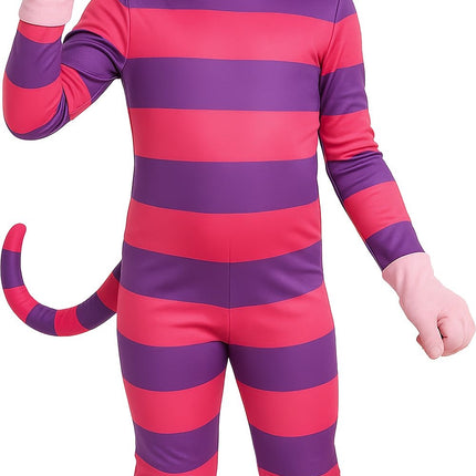 Costume d'Halloween violet et rose pour enfant : chat qui rit