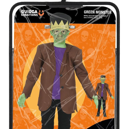 Costume d'Halloween pour enfant : monstre vert
