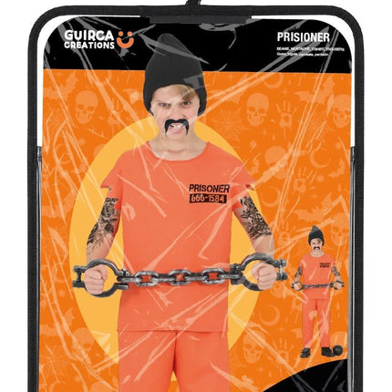 Costume d'Halloween orange de prisonnier pour enfant