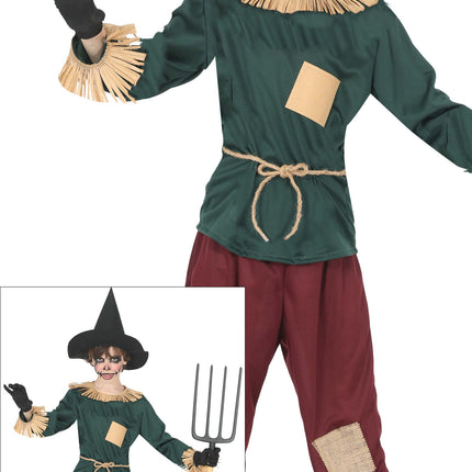 Costume d'Halloween coloré pour enfant : épouvantail