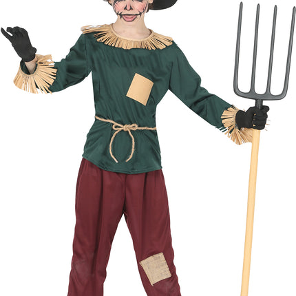 Costume d'Halloween coloré pour enfant : épouvantail