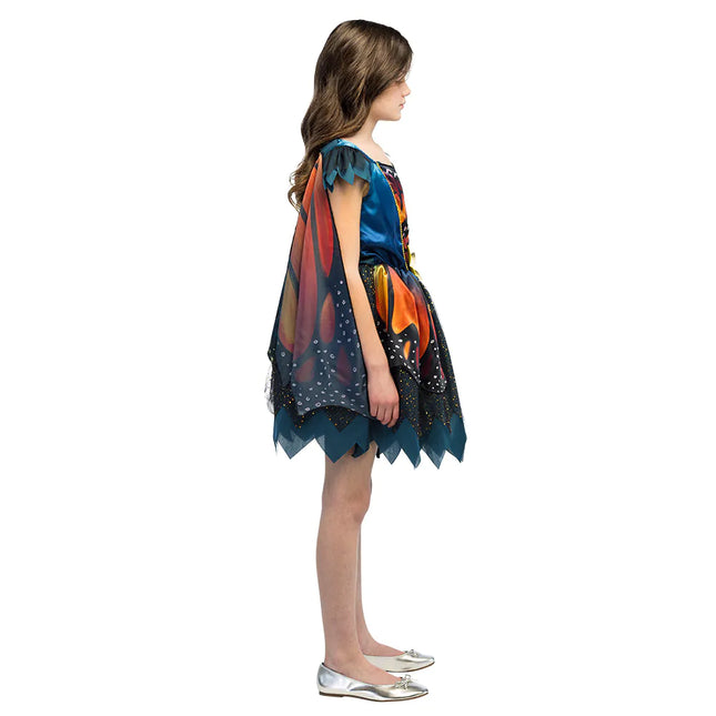 Robe papillon Noir Orange Fille