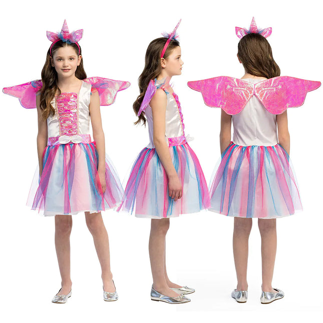 Combinaison licorne fille colorée