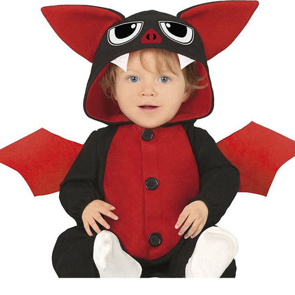 Costume de chauve-souris bébé rouge