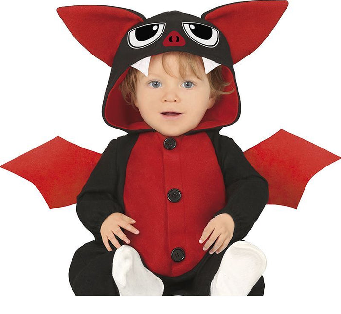 Costume de chauve-souris bébé rouge