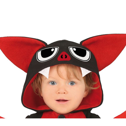 Costume de chauve-souris bébé rouge