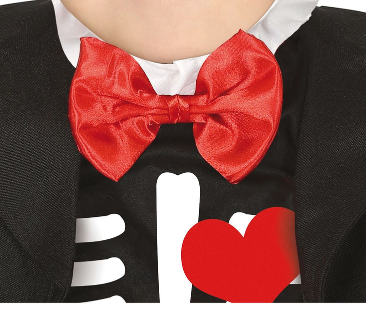 Costume d'Halloween Squelette Bébé noeud rouge