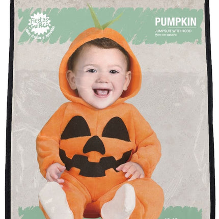 Costume d'Halloween Citrouille Bébé Noir Orange