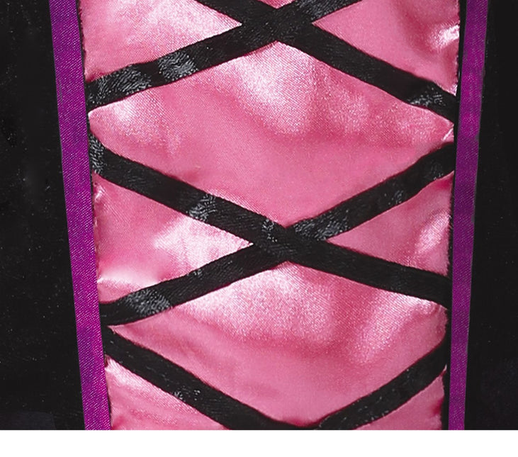 Costume d'Halloween de sorcière rose Bébé