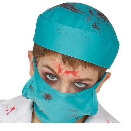 Costume d'Halloween docteur enfant zombie