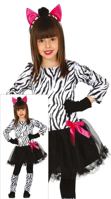 Robe zébrée fille