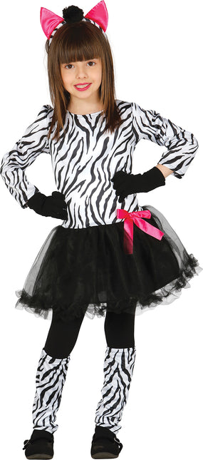 Robe zébrée fille