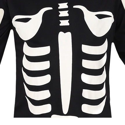 Costume d'Halloween Squelette Enfant Noir et Blanc