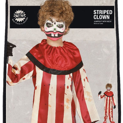 Clown Costume d'Halloween Enfant Rayé