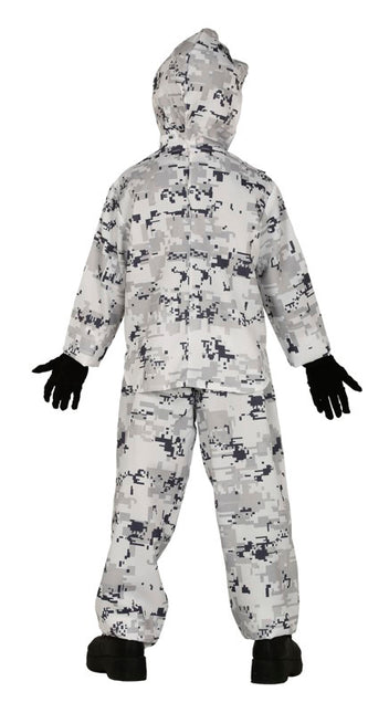 Costume de soldat enfant blanc gris