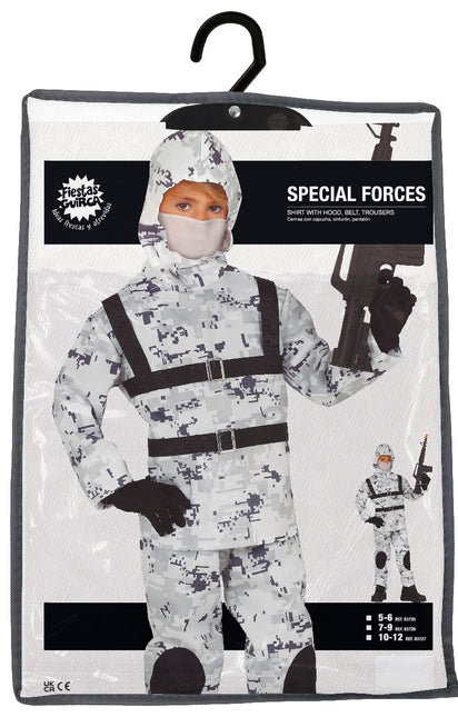 Costume de soldat enfant blanc gris
