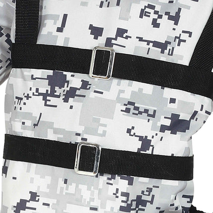 Costume de soldat enfant blanc gris