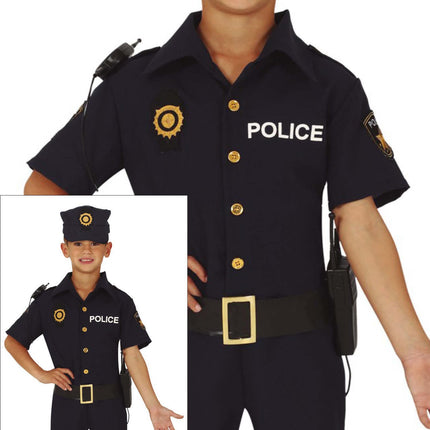 Costume de policier enfant bleu