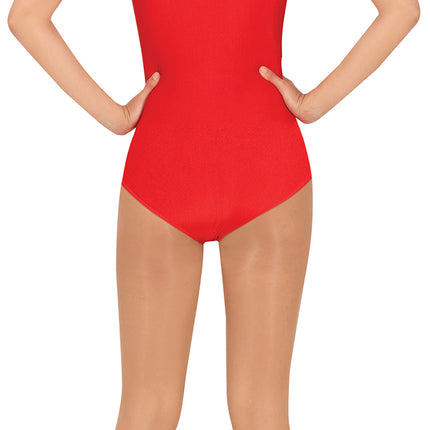 Justaucorps sans manches rouge pour femmes