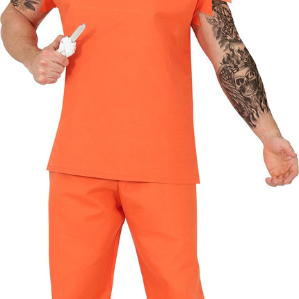 Costume d'Halloween pour homme : prisonnier