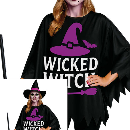 Poncho d'Halloween pour femme « Bonne folle »