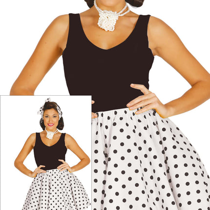 Grease Costume Dames Blanc