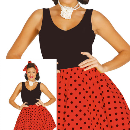 Grease Costume Dames Rouge
