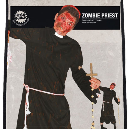 Costume d'Halloween Zombie Homme Prêtre L